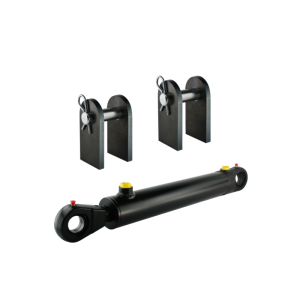 Gruby cylinder siłownik hydrauliczny dwustronnego działania długość: 530mm skok: 250mm z kompletem mocowań