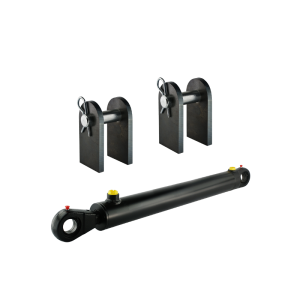 Bardzo gruby cylinder siłownik hydrauliczny dwustronnego działania długość: 980mm skok: 630mm z kompletem mocowań