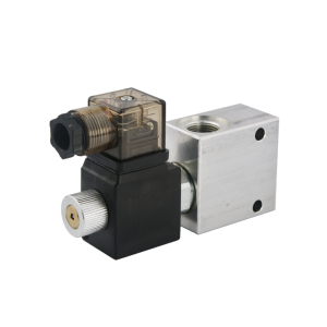 Zawór hydrauliczny sterowany elektrycznie normalnie zamknięty 2-drogowy 2/2 z blokadą w dwie strony. Gwinty: 1/2" napięcie: 12V przepływ: 70L/min ciśnienie max: 350bar