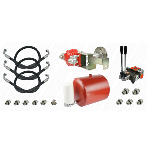 Hydraulika zewnętrzna do Ursusa C-360 pompa 32cm3 z napedem z wału. W zestawie z rozdzielaczem, zbiornikiem 20L, filtrem i przewodami.