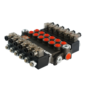 Rozdzielacz hydrauliczny 6 sekcyjny 40L/min sterowany elektrycznie 12V Badestnost: 06Z50 6xA ES3 12VDC G