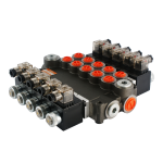 Rozdzielacz hydrauliczny 5 sekcyjny 80L/min sterowany elektrycznie 24V Badestnost: 05Z80 5xA ES3 24VDC G