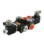Rozdzielacz hydrauliczny 1 sekcyjny 80L/min sterowany elektrycznie 24V Badestnost: Z80 A ES3 24VDC G