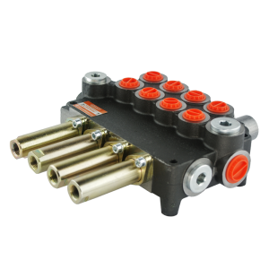 Rozdzielacz hydrauliczny 4 sekcyjny 80L/min sterowany linkami i joystickiem