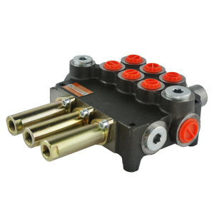 Rozdzielacz hydrauliczny 3 sekcyjny 80L/min sterowany linkami i joystickiem