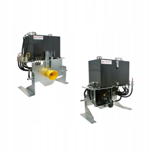 Agregat mobilny napędzany wałkiem wom z rozdzielaczem 3 sekcyjnym 80L ze zbiornikiem 100L o maksymalnej wydajności pompy 45L i chłodnicą oleju z wentylatorem