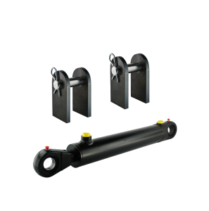 Cylinder siłownik hydrauliczny dwustronnego działania długość: 783mm skok: 220mm CJ2F 80/45/220 U40 z mocowaniem