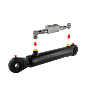 Cylinder siłownik hydrauliczny dwustronnego działania długość: 552mm skok: 160mm CJ2F 50/28/160 U25 z zamkiem